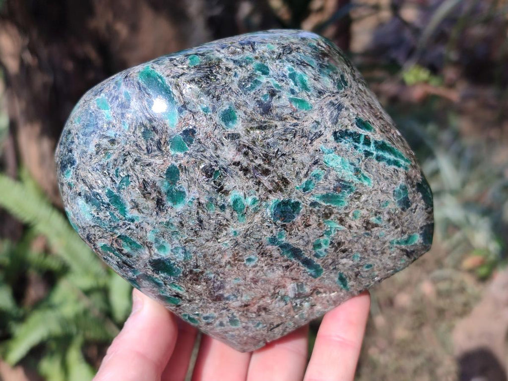 Polished Large Emerald Mica 'Mutokolite' Standing Display Piece x 1 From Mutoko, Zimbabwe - Toprock Gemstones and Minerals 