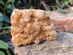 Natural Golden Limonite Quartz Clusters x 12 From Solwezi, Zambia