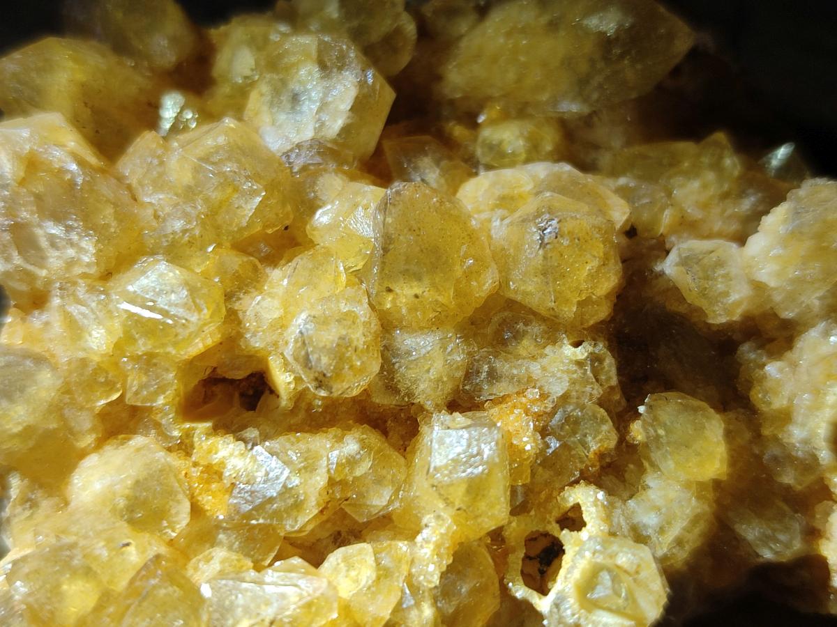 Natural Golden Limonite Quartz Clusters x 12 From Solwezi, Zambia
