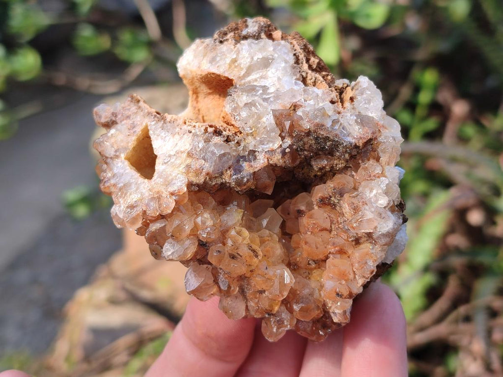 Natural Golden Limonite Quartz Clusters x 12 From Solwezi, Zambia