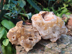 Natural Golden Limonite Quartz Clusters x 12 From Solwezi, Zambia