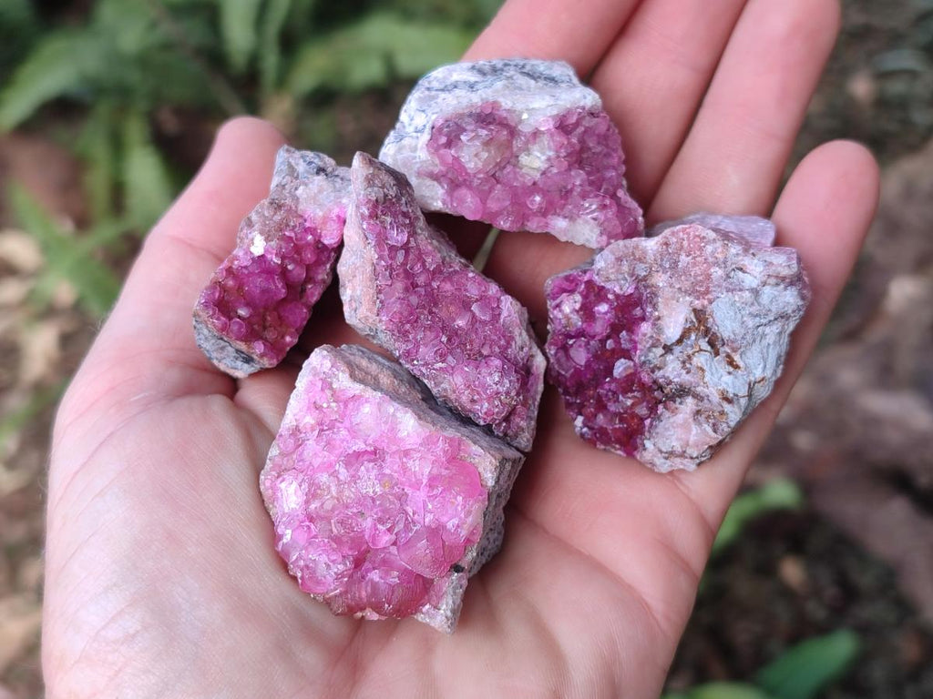 Natural Spherocobaltite Specimens x 20 From Musonoi Mine, Congo