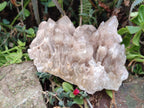 Natural Cascading White Phantom Smokey Luena Quartz Clusters x 2 From Luena, Congo