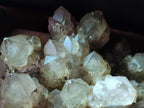 Natural Cascading White Phantom Smokey Luena Quartz Clusters x 2 From Luena, Congo