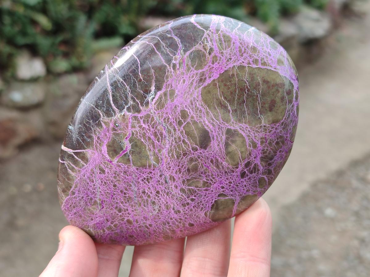 Polished Stichtite Standing Display Pieces and Free Forms x 4 From Barberton, South Africa - Toprock Gemstones and Minerals 