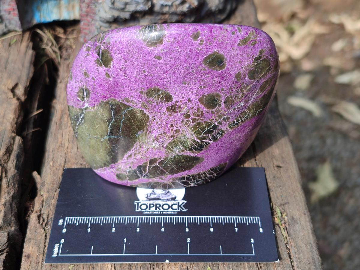 Polished Stichtite Standing Display Pieces and Free Forms x 4 From Barberton, South Africa