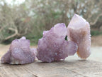 Natural Drusy Spirit Amethyst Clusters x 24 From Boekenhouthoek, South Africa