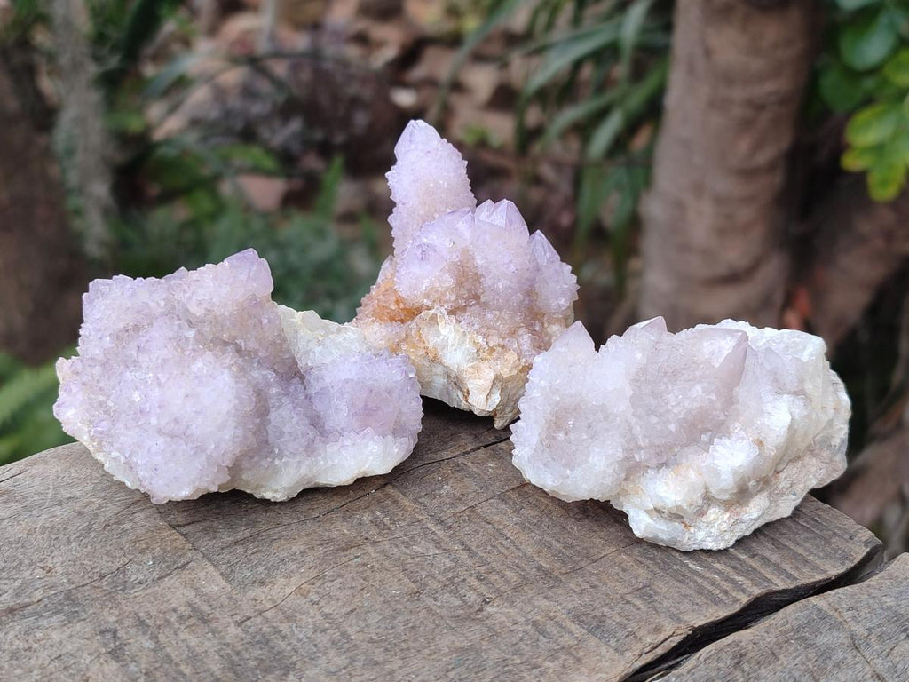 Natural Drusy Spirit Amethyst Clusters x 24 From Boekenhouthoek, South Africa