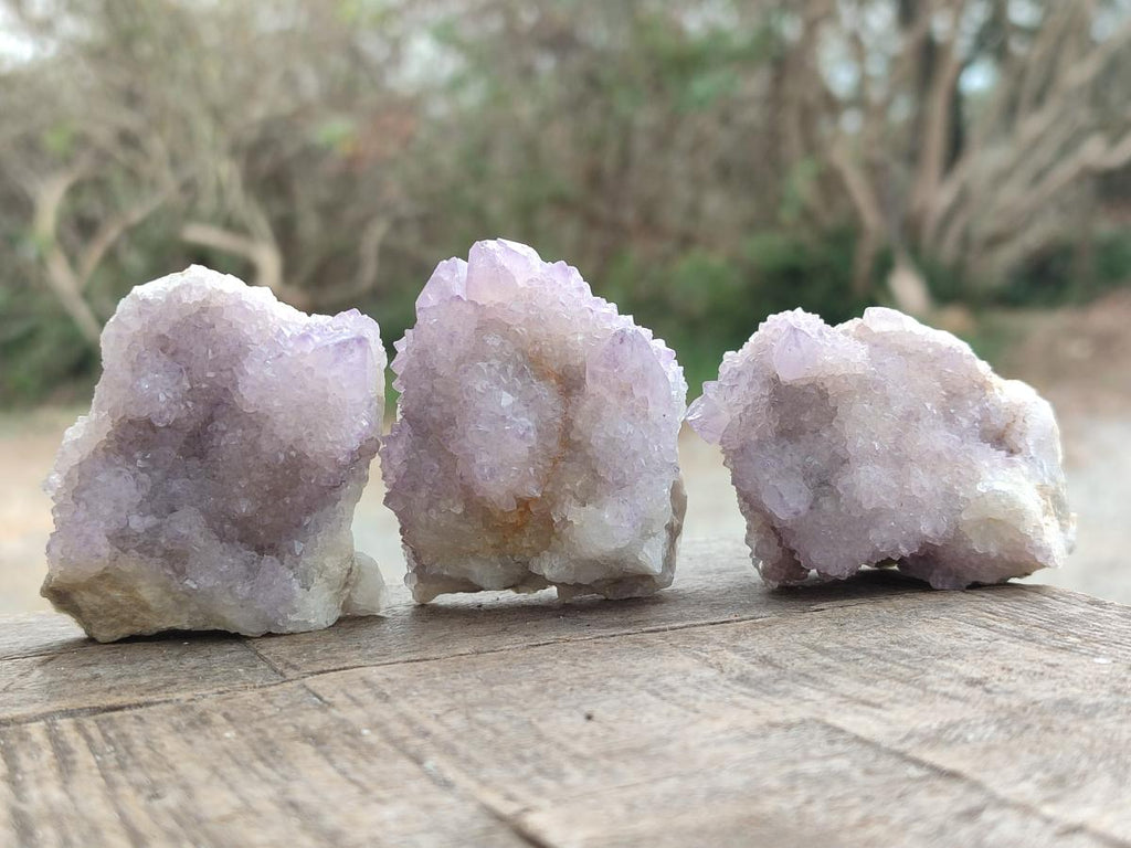Natural Drusy Spirit Amethyst Clusters x 24 From Boekenhouthoek, South Africa