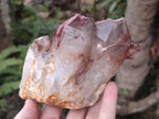 Natural Red Hematoid Quartz Clusters x 2 From Karoi, Zimbabwe