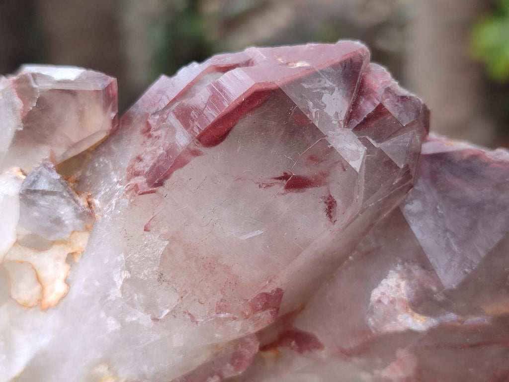 Natural Red Hematoid Quartz Clusters x 2 From Karoi, Zimbabwe