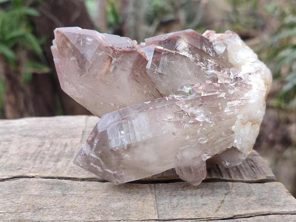 Natural Red Hematoid Quartz Clusters x 2 From Karoi, Zimbabwe