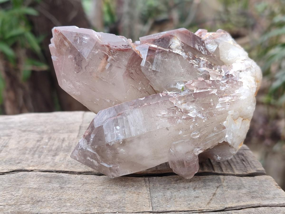 Natural Red Hematoid Quartz Clusters x 2 From Karoi, Zimbabwe