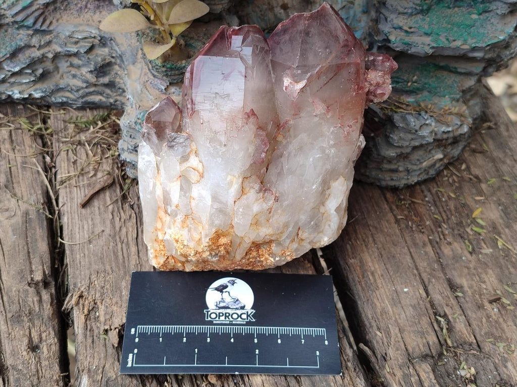 Natural Red Hematoid Quartz Clusters x 2 From Karoi, Zimbabwe
