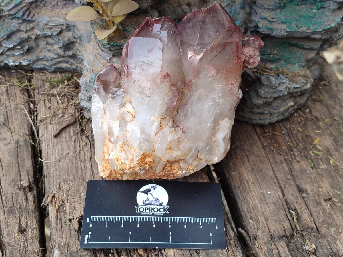 Natural Red Hematoid Quartz Clusters x 2 From Karoi, Zimbabwe