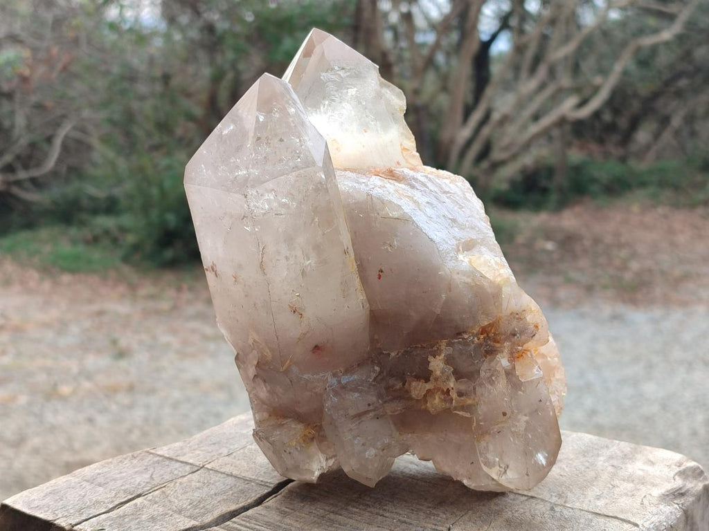 Natural and Polished Double Terminated Twin Smokey Quartz Crystal x 1 From Angola