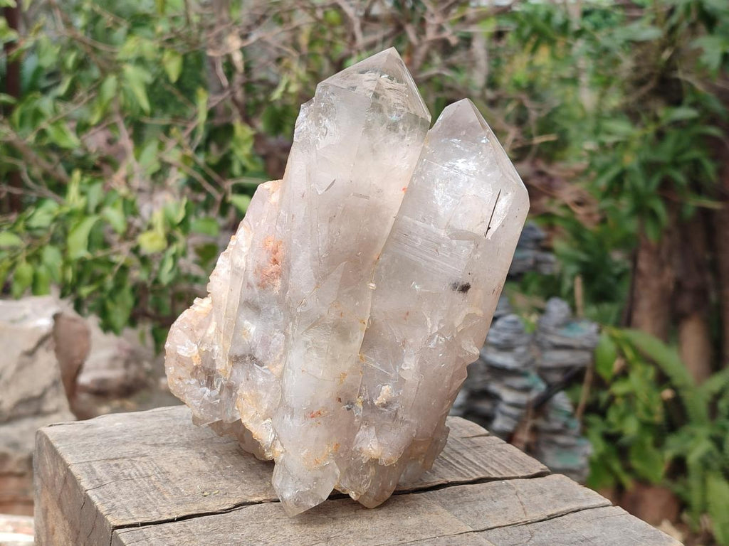 Natural and Polished Double Terminated Twin Smokey Quartz Crystal x 1 From Angola