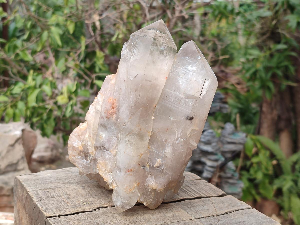Natural and Polished Double Terminated Twin Smokey Quartz Crystal x 1 From Angola