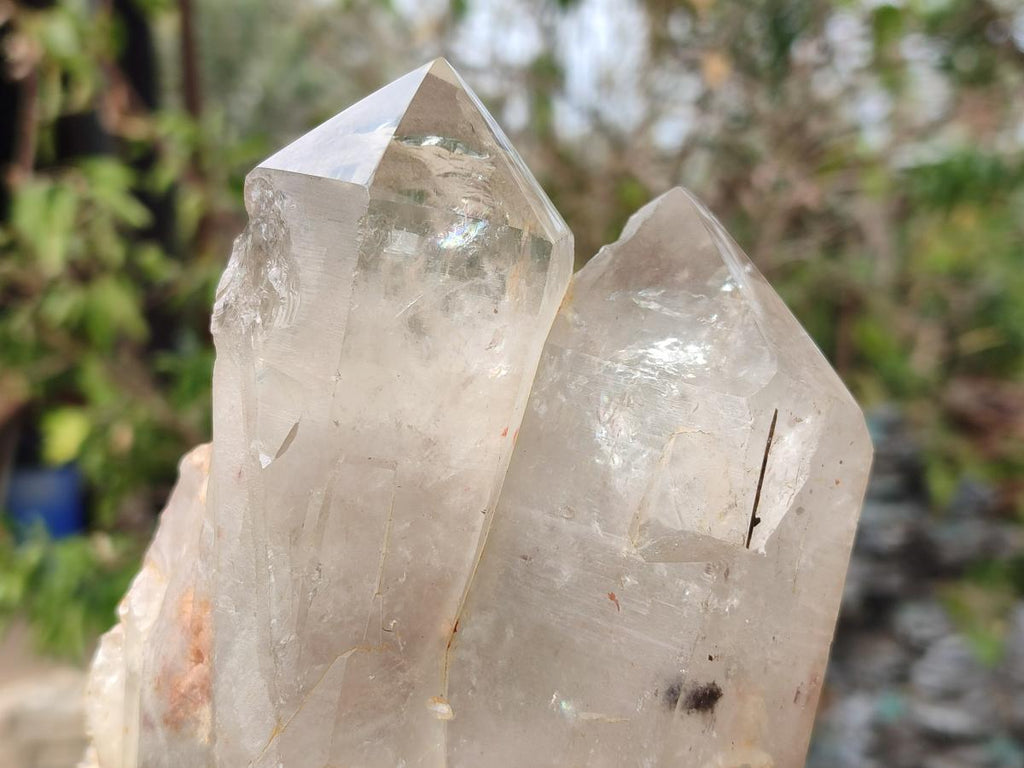 Natural and Polished Double Terminated Twin Smokey Quartz Crystal x 1 From Angola