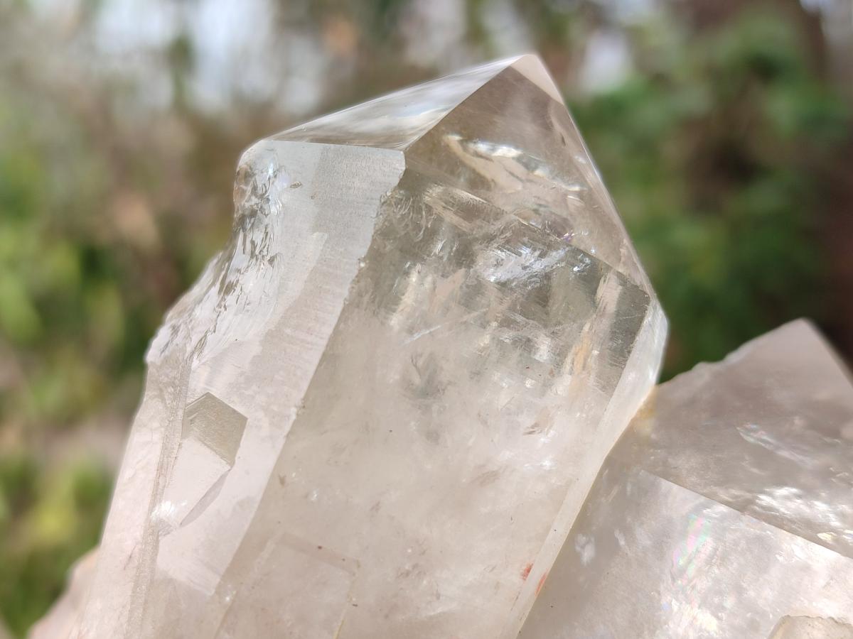 Natural and Polished Double Terminated Twin Smokey Quartz Crystal x 1 From Angola