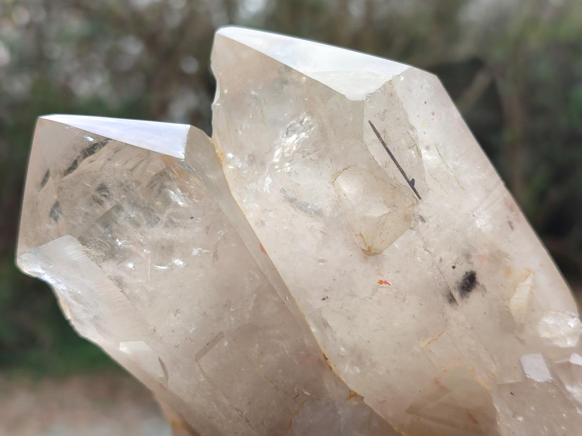 Natural and Polished Double Terminated Twin Smokey Quartz Crystal x 1 From Angola