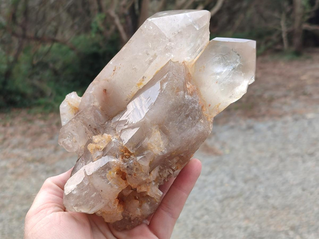 Natural and Polished Double Terminated Twin Smokey Quartz Crystal x 1 From Angola