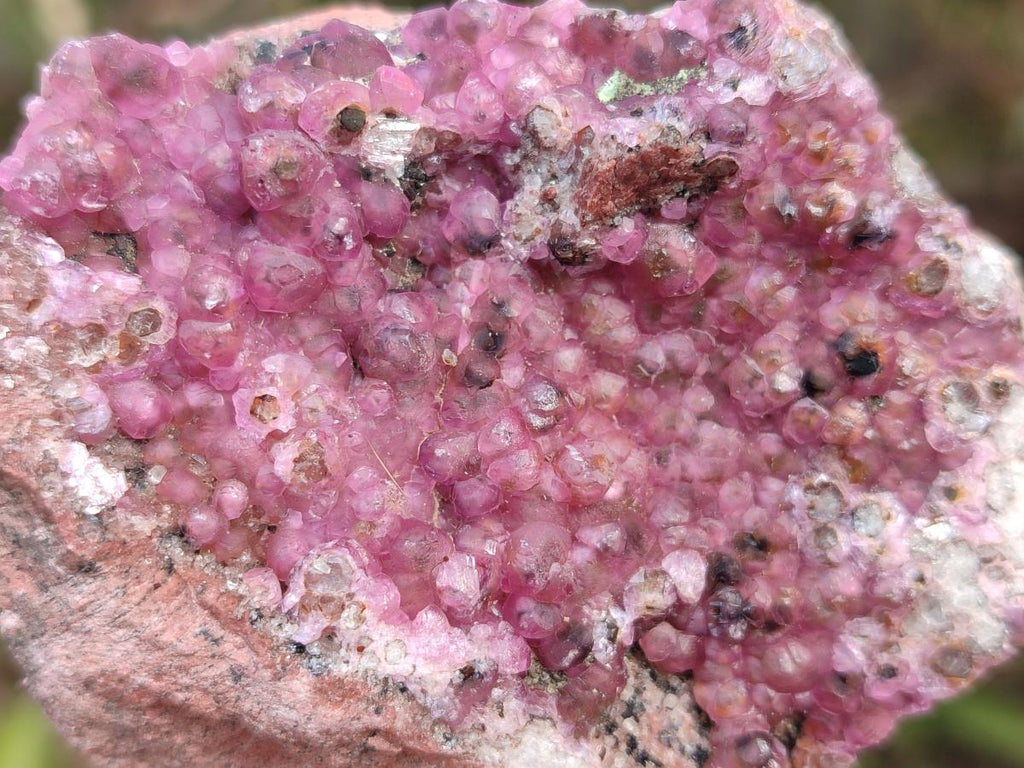 Natural Spherocobaltite Specimens with Heterogenite x 4 From Musonoi Mine, Congo