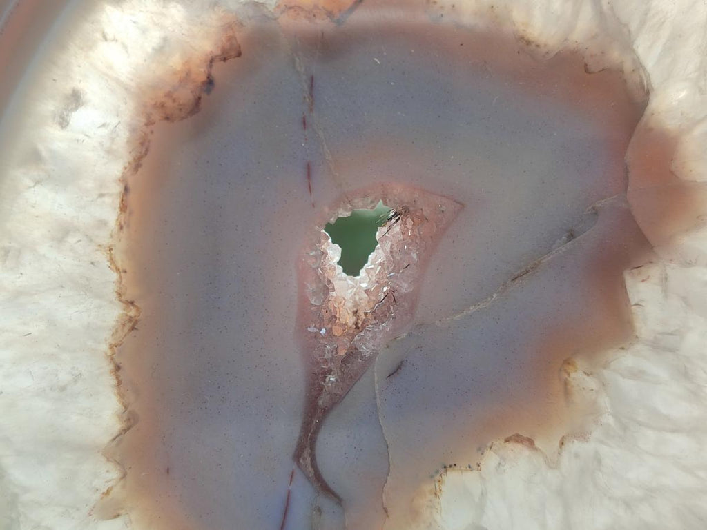 Polished One Side Red Shashe River Agate Slices x 2 From Shashe River, Zimbabwe