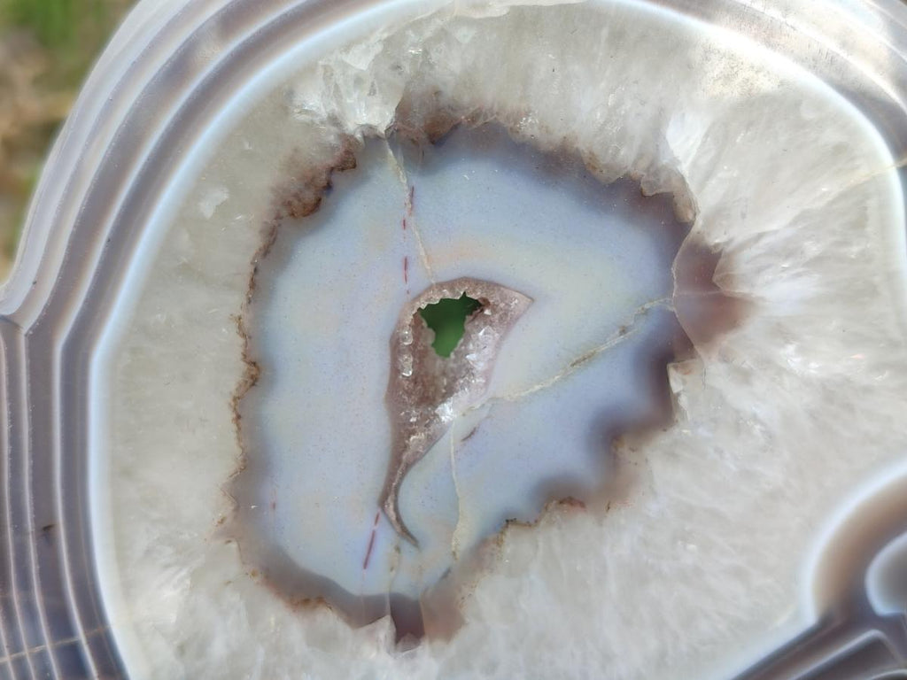 Polished One Side Red Shashe River Agate Slices x 2 From Shashe River, Zimbabwe