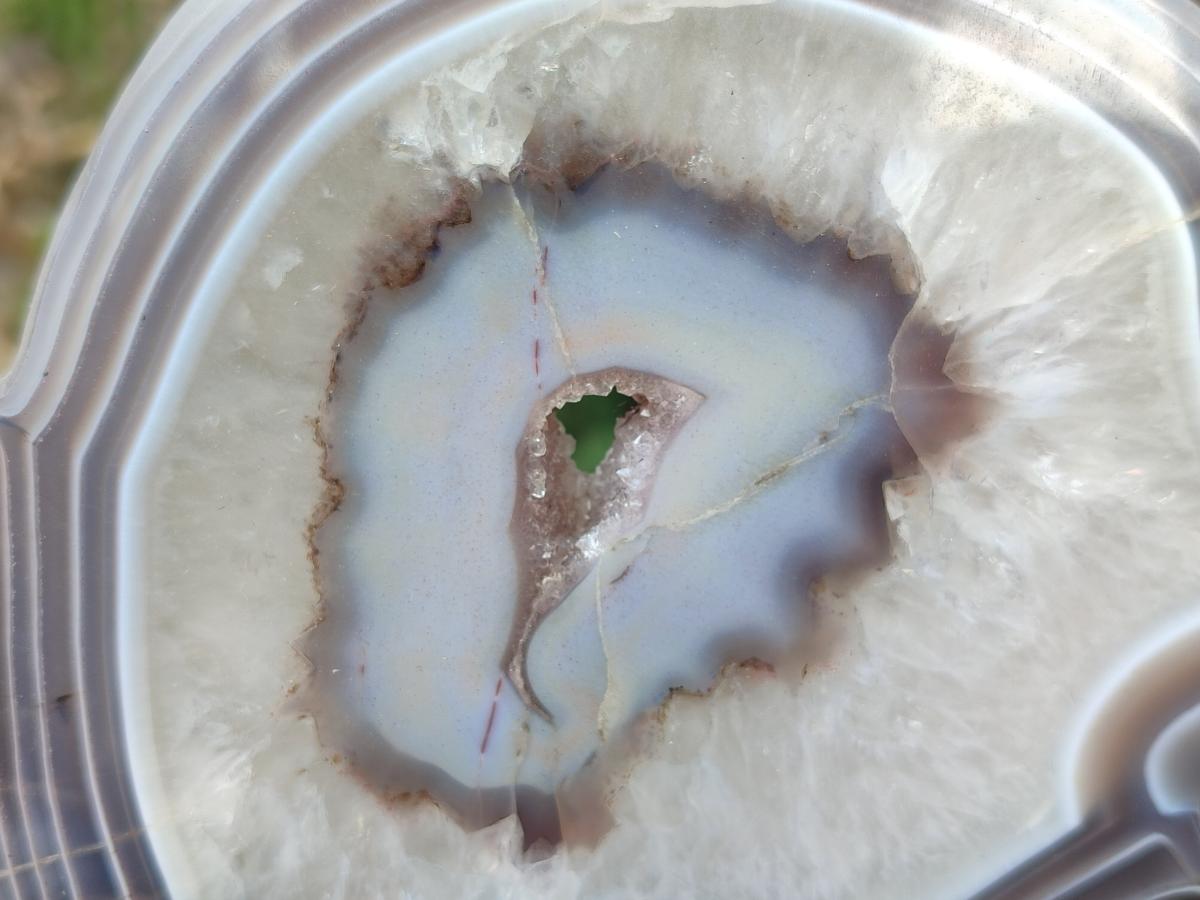 Polished One Side Red Shashe River Agate Slices x 2 From Shashe River, Zimbabwe