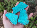 Natural Botryoidal Chrysocolla Specimens x 12 From Kulukuluku, Congo