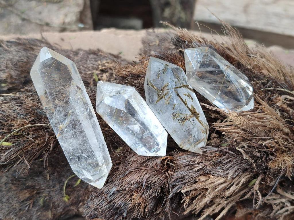 Polished Quartz Crystals with Inclusions x 35 From Madagascar