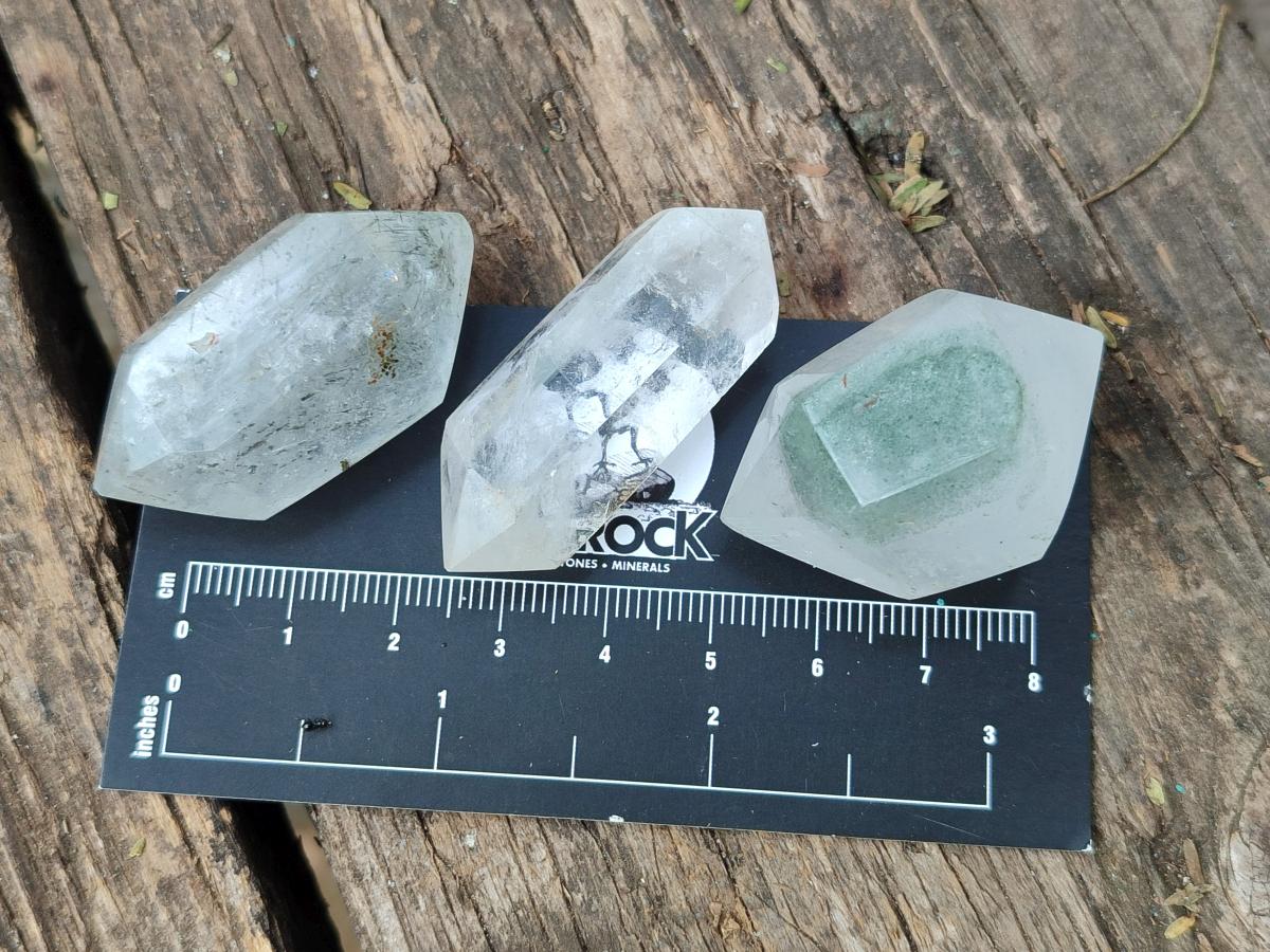 Polished Quartz Crystals with Inclusions x 35 From Madagascar
