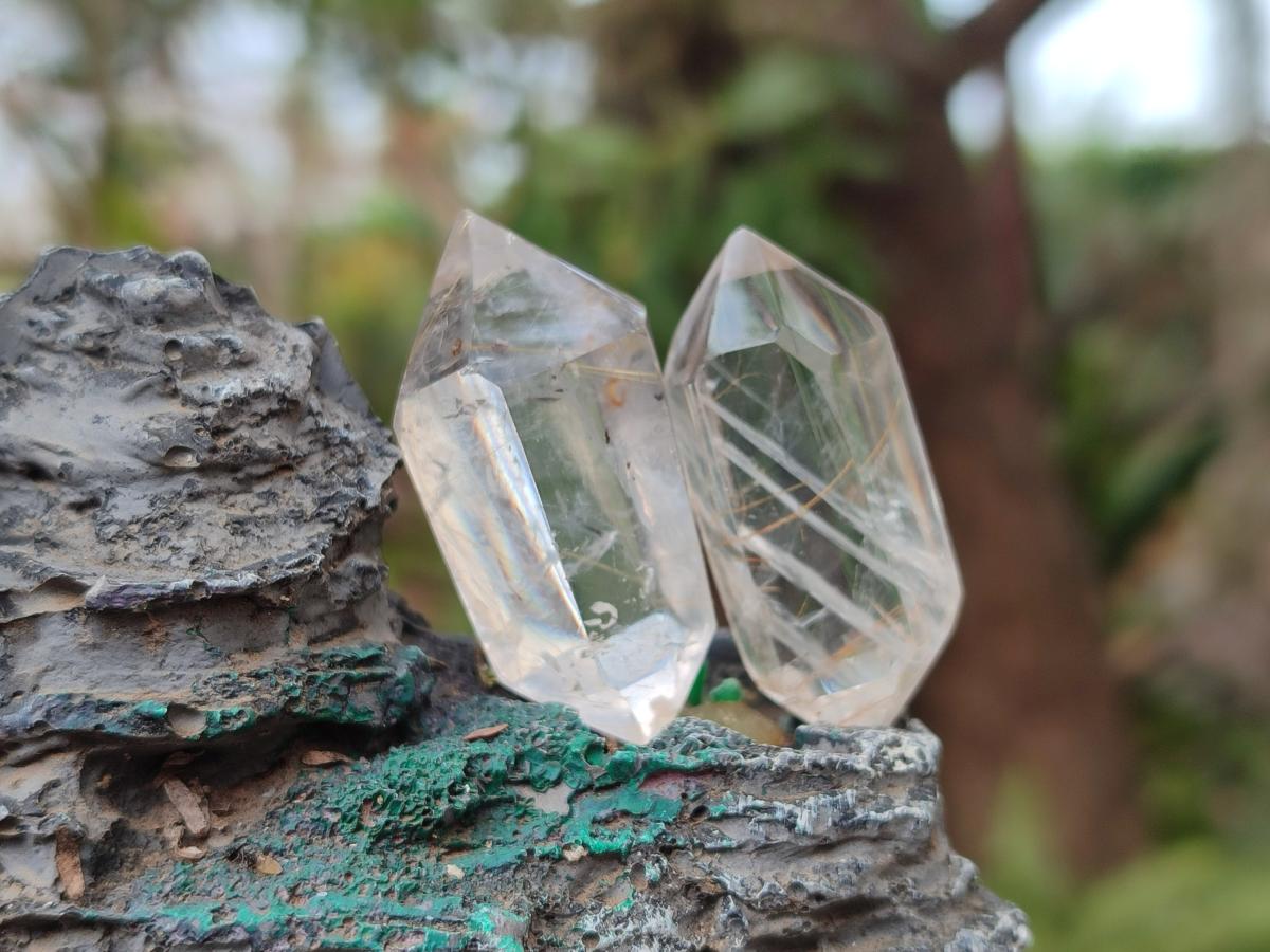 Polished Quartz Crystals with Inclusions x 35 From Madagascar