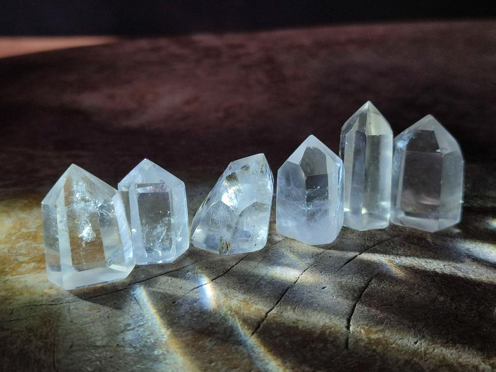 Polished Quartz Crystals with Inclusions x 35 From Madagascar