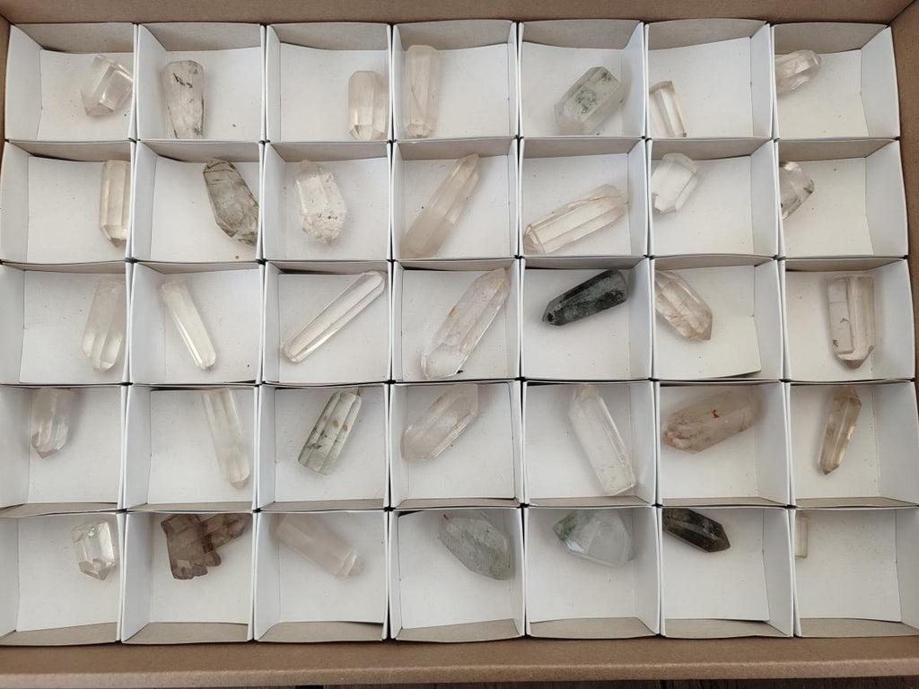 Polished Quartz Crystals with Inclusions x 35 From Madagascar