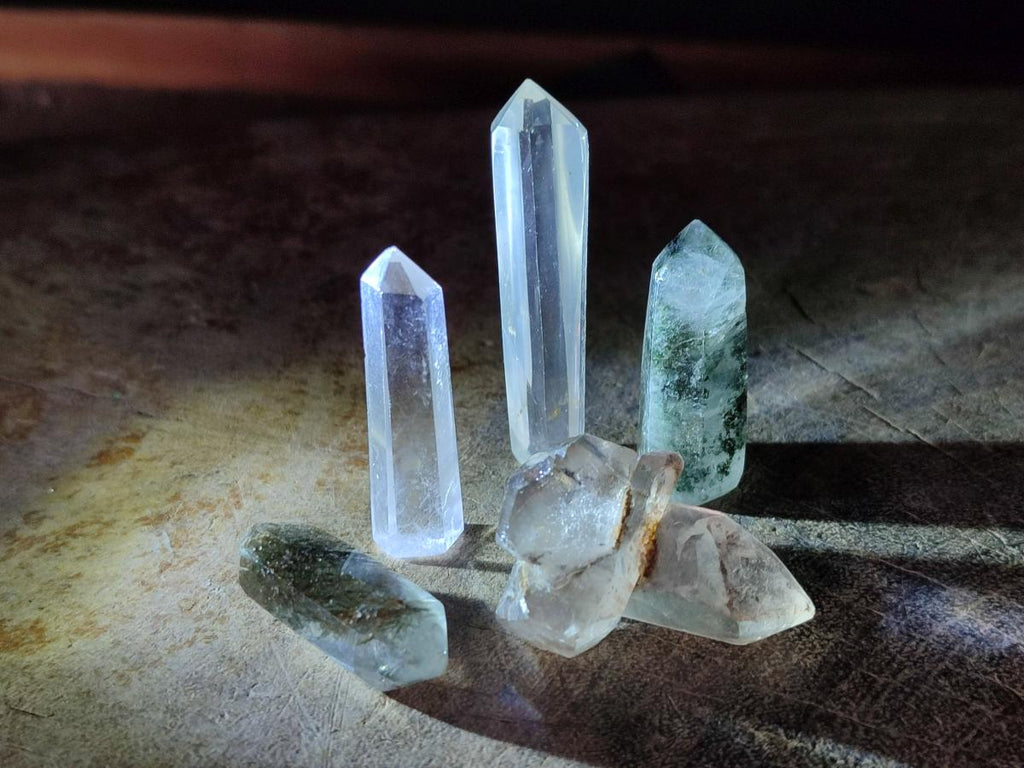 Polished Quartz Crystals with Inclusions x 35 From Madagascar
