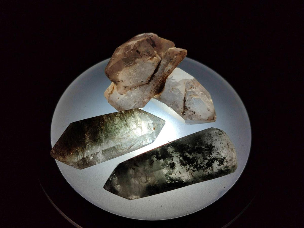 Polished Quartz Crystals with Inclusions x 35 From Madagascar