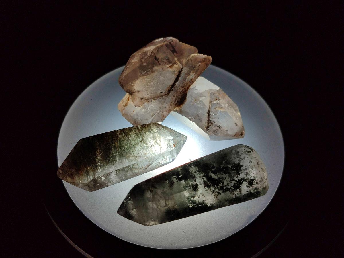 Polished Quartz Crystals with Inclusions x 35 From Madagascar