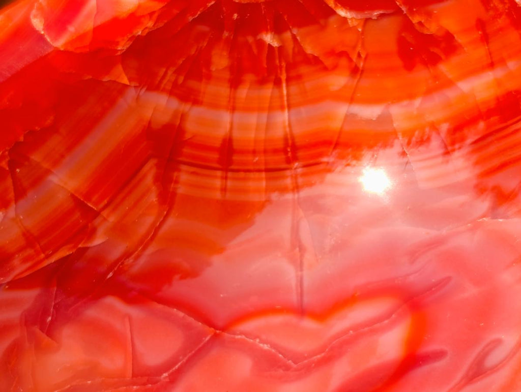 Polished and Natural Carnelian Agate Gemstone Bowls  x 3 From Madagascar - Toprock Gemstones and Minerals 