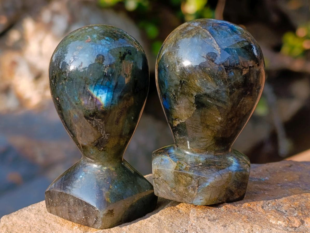 Polished Labradorite Stamp Handles x 12 From Madagascar - Toprock Gemstones and Minerals 