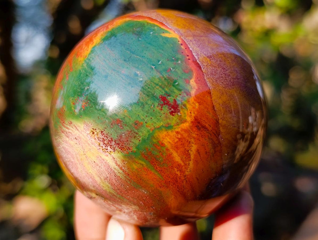 Polished Ocean Jasper Spheres x 2 From Northwest Coast, Madagascar - Toprock Gemstones and Minerals 