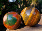 Polished Ocean Jasper Spheres x 2 From Northwest Coast, Madagascar - Toprock Gemstones and Minerals 