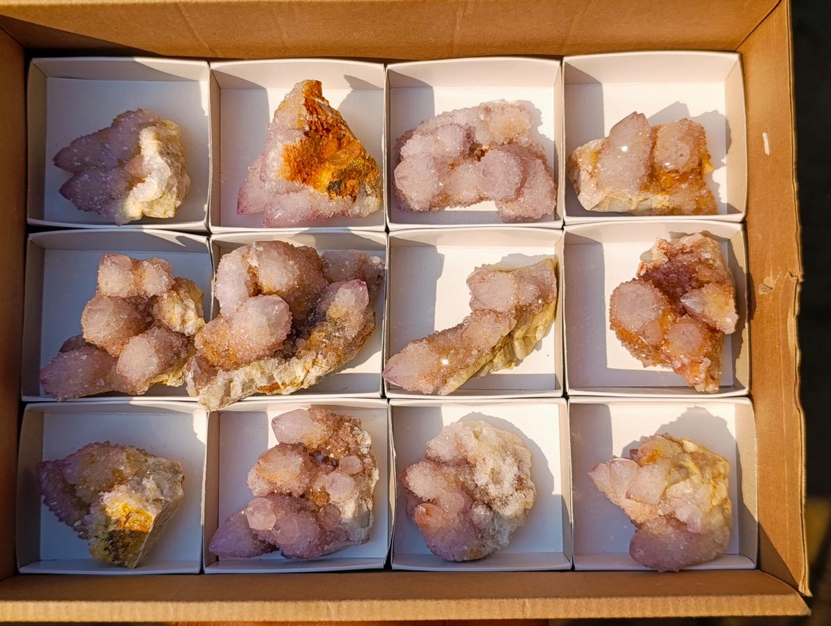 Natural Spirit Amethyst Clusters x 12 From Boekenhouthoek, South Africa - Toprock Gemstones and Minerals 