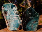 Polished One Side Mtorolite Chrysoprase Slices with Natural Edging x 12 From Mutorashanga, Zimbabwe - Toprock Gemstones and Minerals 