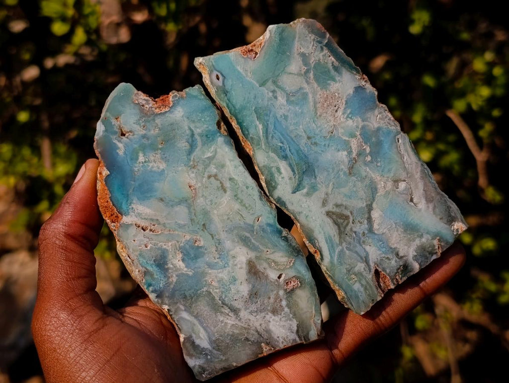 Polished One Side Mtorolite Chrysoprase Slices with Natural Edging x 12 From Mutorashanga, Zimbabwe - Toprock Gemstones and Minerals 