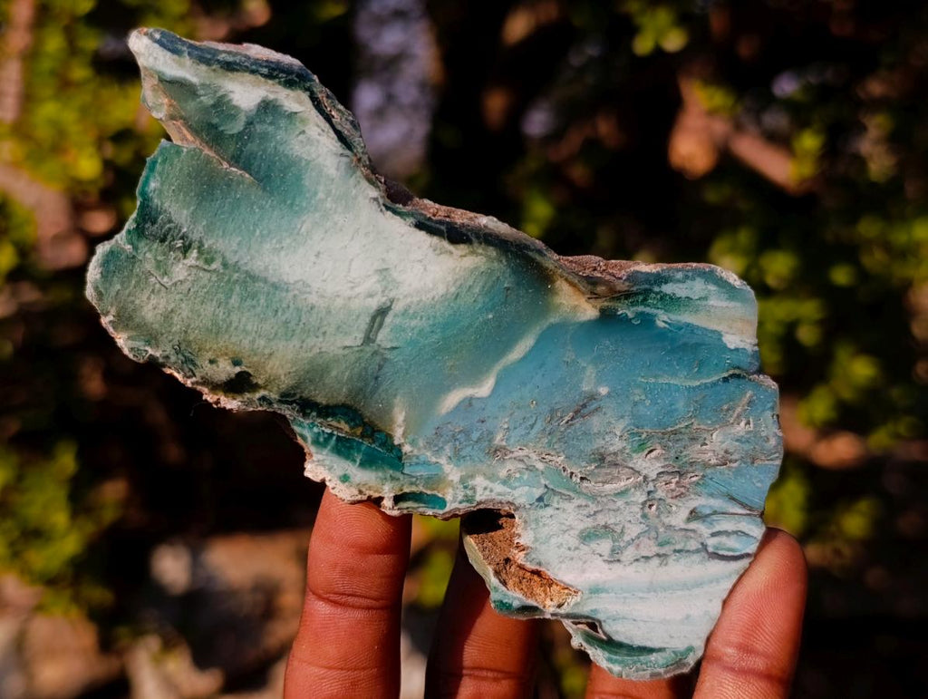 Polished One Side Mtorolite Chrysoprase Slices with Natural Edging x 12 From Mutorashanga, Zimbabwe - Toprock Gemstones and Minerals 