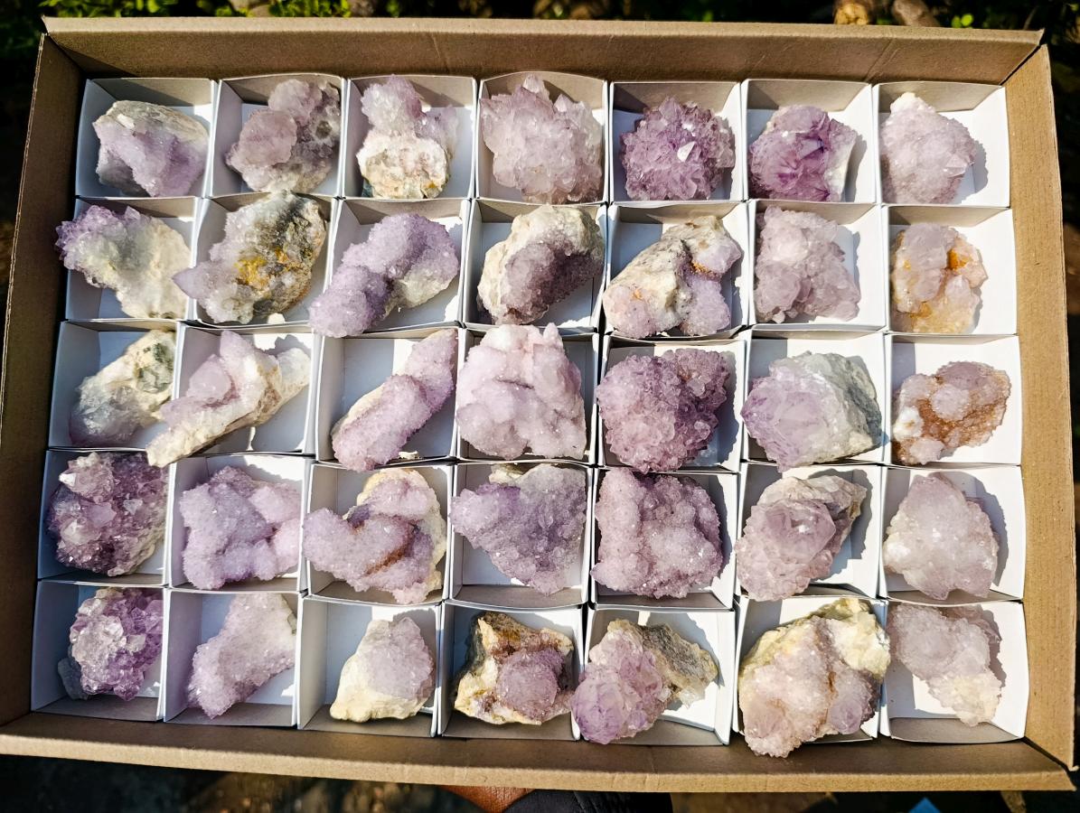Natural Spirit Amethyst Clusters x 35 From Boekenhouthoek, South Africa - Toprock Gemstones and Minerals 