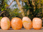 Polished Orange Twist Calcite Galets x 35 From Maevantanana, Madagascar - Toprock Gemstones and Minerals 