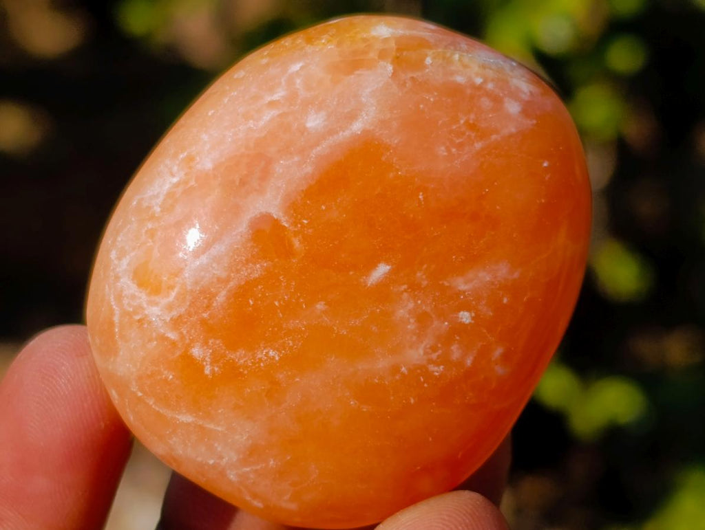 Polished Orange Twist Calcite Galets x 35 From Maevantanana, Madagascar - Toprock Gemstones and Minerals 